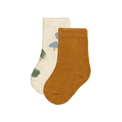 2 paires de chaussettes en coton sapins bébé