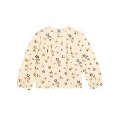 Blouse manches longues en tubique enfant fille