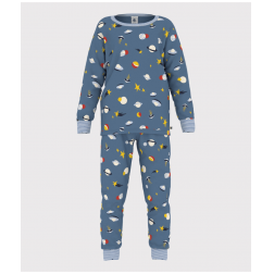 Pyjama en molleton gratté imprimé espace enfant