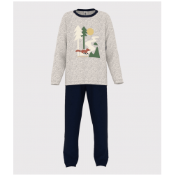 Pyjama uni en velours enfant