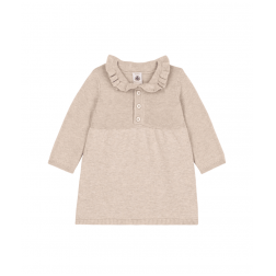 Robe manches longues en tricot de coton bébé